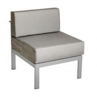 Belmar Aluminum Upholstered Outdoor Lounge Commercial Hospitality Pool Restaurant Hotel Armless Chair